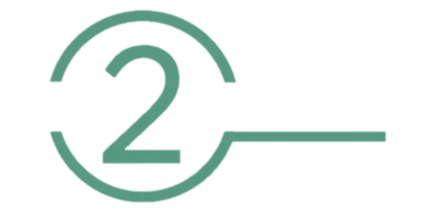 Work2Wellbeing Logo showing the the text "Work 2 Wellbeing".